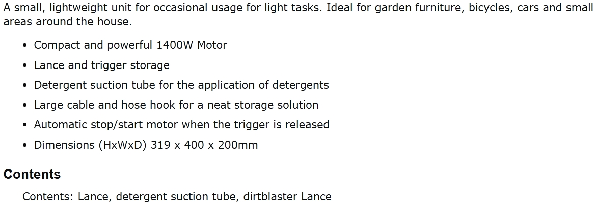 גרניק מכונת שטיפה בלחץ קרשר KARCHER K2 COMPACT 1400W